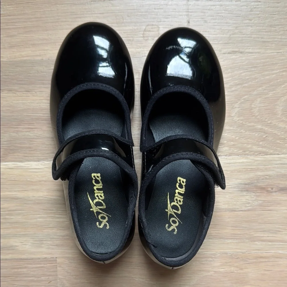 Toddler Girls’ So Danca Vegan Velcro Strap Tap Shoes - Size 10.5